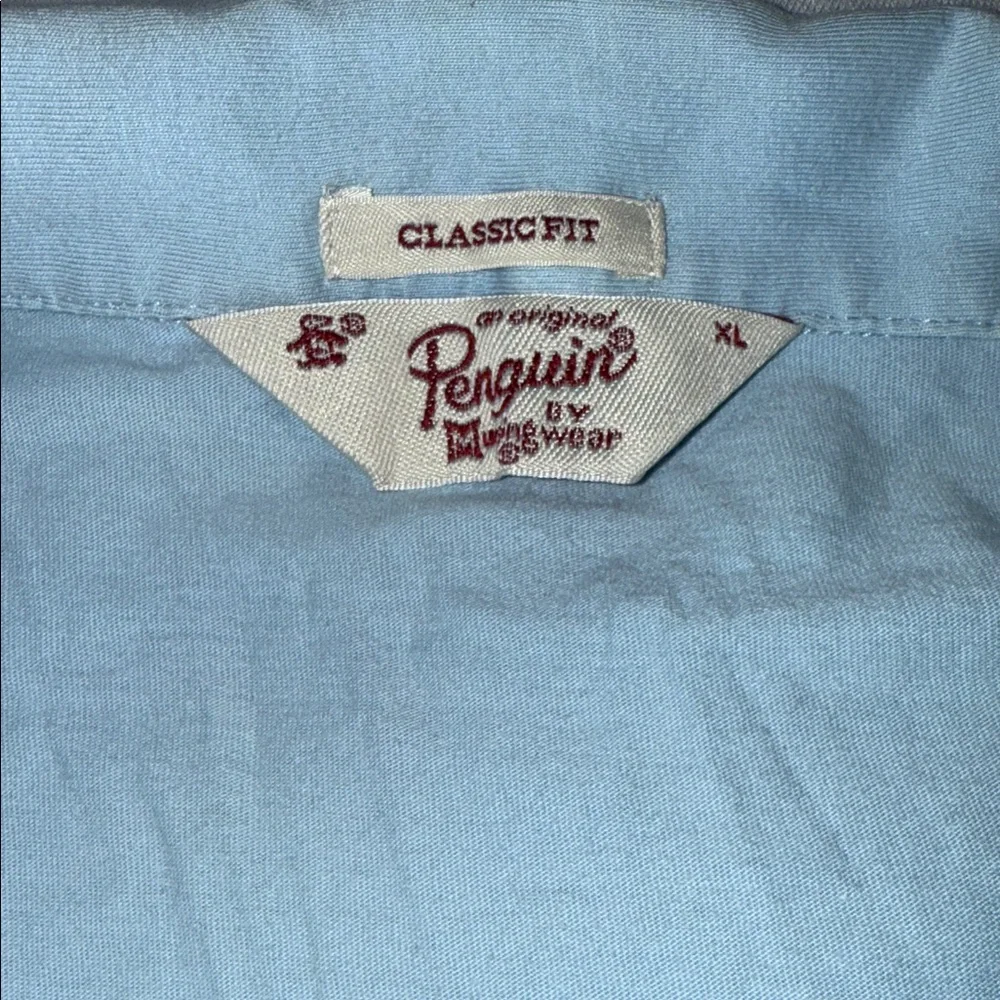Light Blue Original Penguin Polo Shirt - Picture 3 of 3